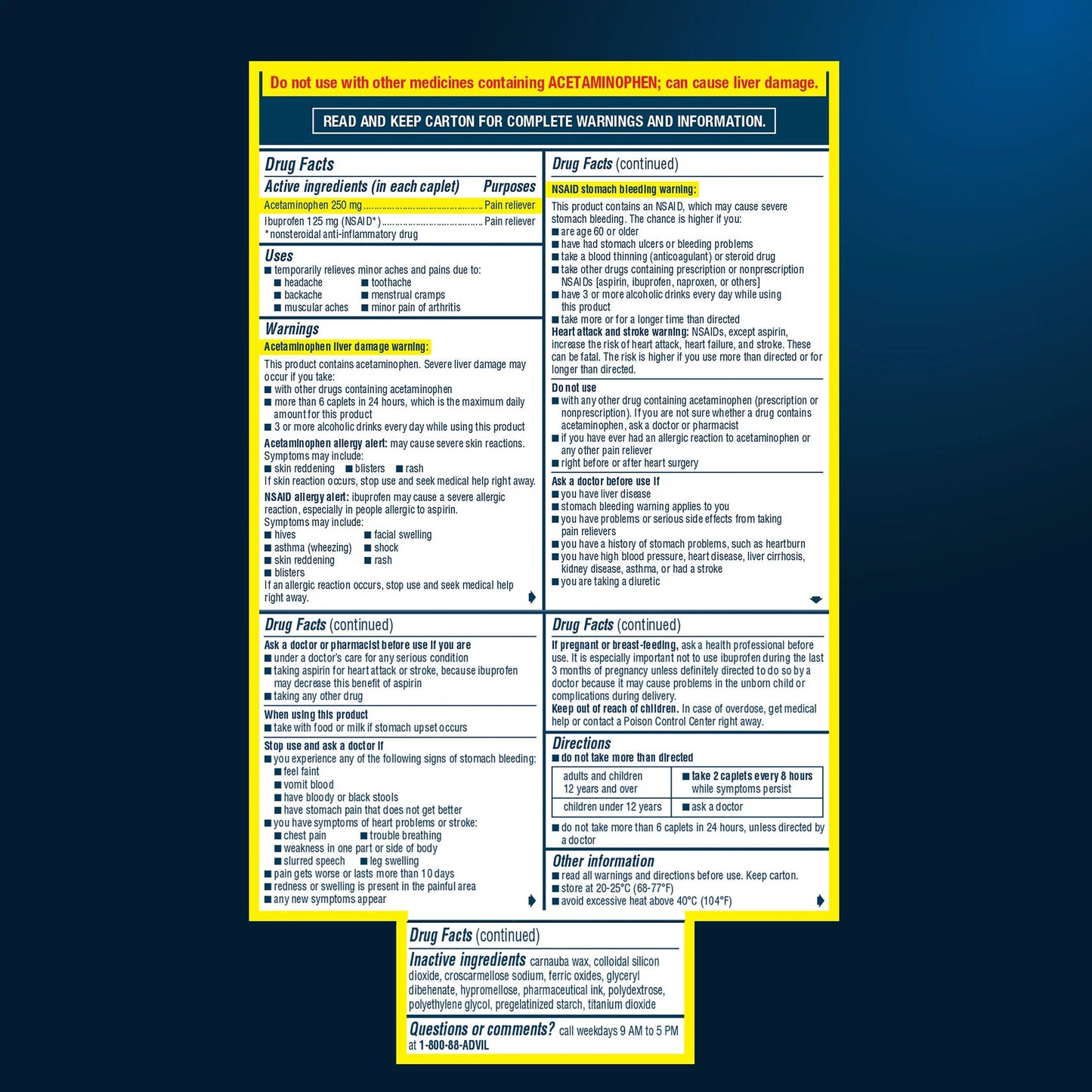Advil Dual Action (Single Packet) - The First Aid Gear Shop