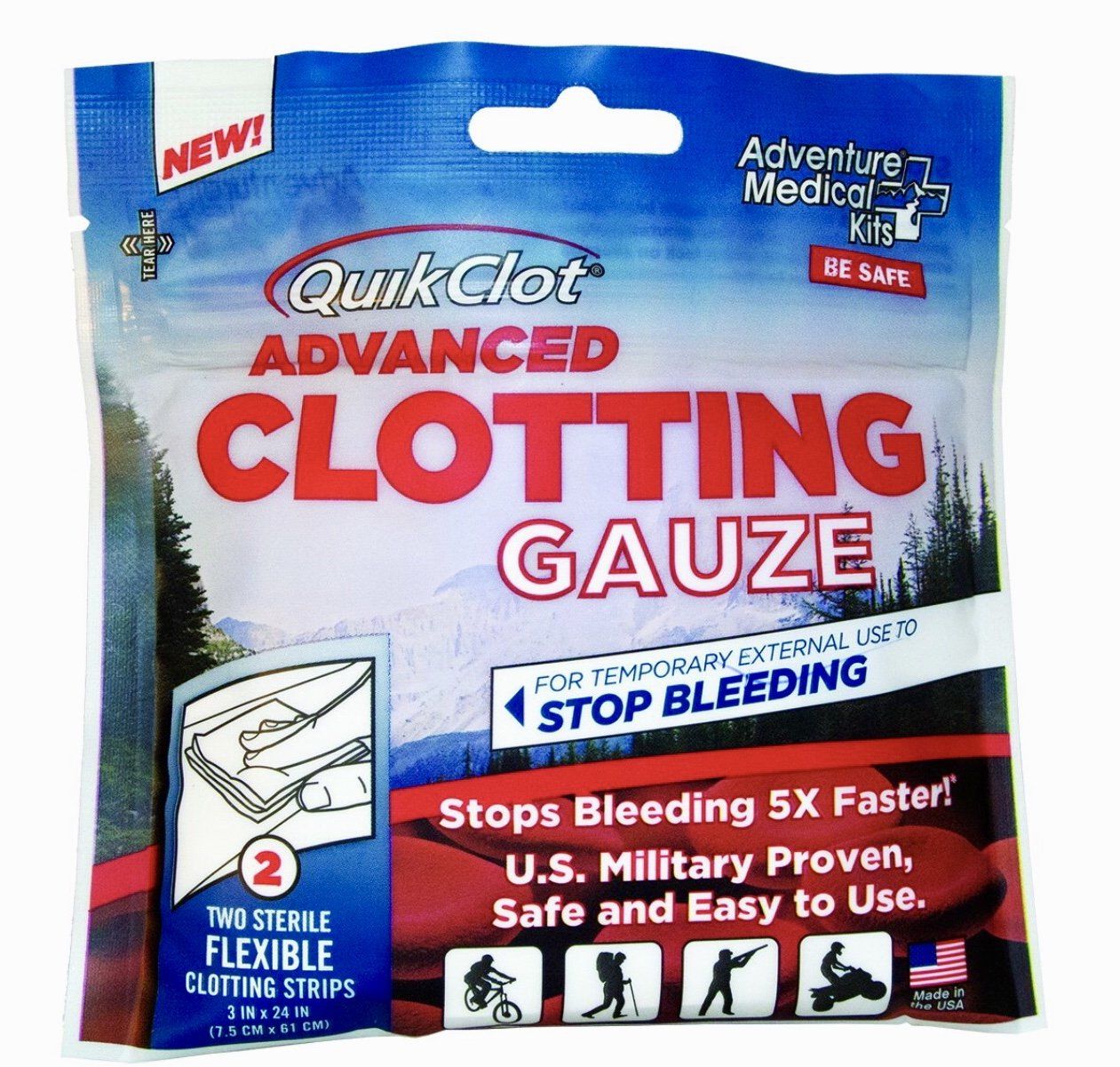 QuikClot Advanced Clotting Gauze (2-pack) - The First Aid Gear Shop