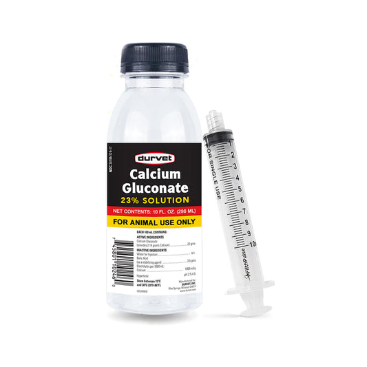 Liquid Calcium Gluconate (23%) Supplement for Chickens + Poultry, 10oz