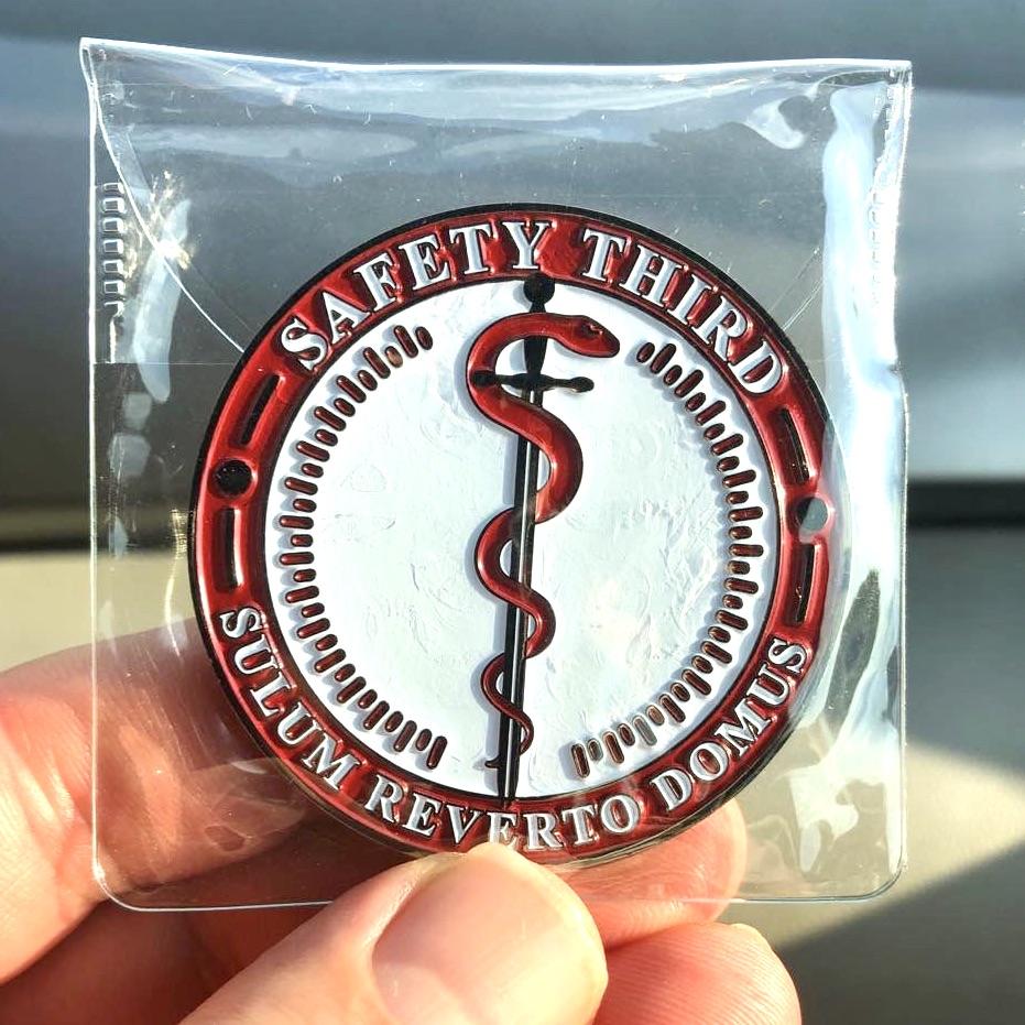 Safety Third COVID-19 Challenge Coin Challenge Coin Hawk Ventures 
