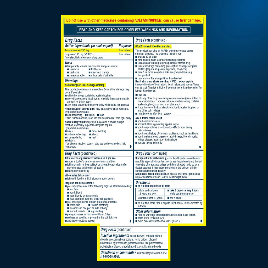Advil Dual Action (Single Packet) - The First Aid Gear Shop