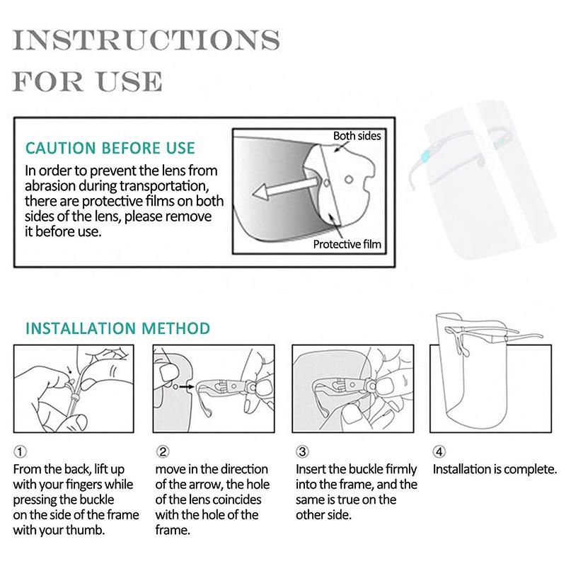 Eyeglass Frame Anti-Fog Face Shield - The First Aid Gear Shop