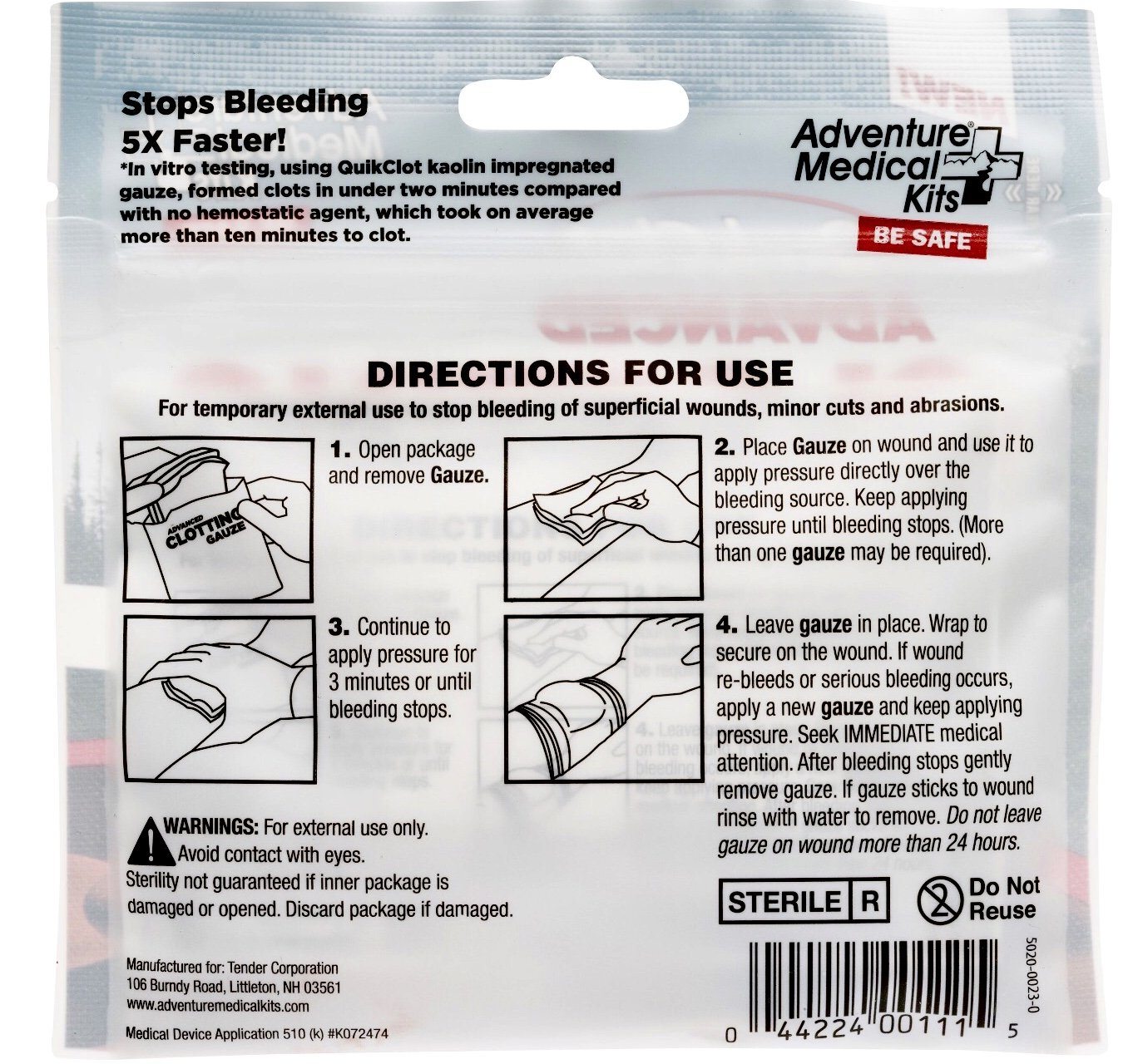 QuikClot Advanced Clotting Gauze (2-pack) - The First Aid Gear Shop